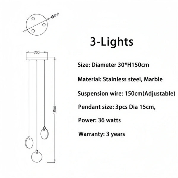 Alabaster Long Staircase Chandelier 5 styles-NORMAL-Arialamps