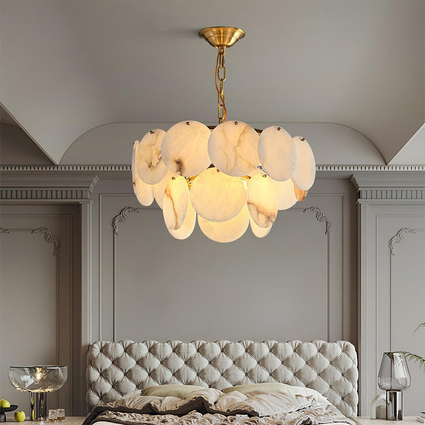 Alabaster Shell Brass Chandelier with 2/3/4/5/6 layer-Arialamps