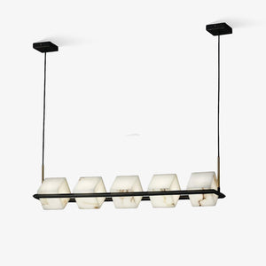 Alabaster Square Box Chandelier with 4/5/6/8/9 heads-Arialamps