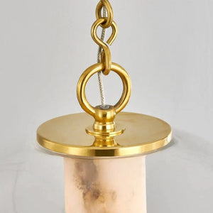 Alabaster Tube Glass Globe Pendant - Arialamps