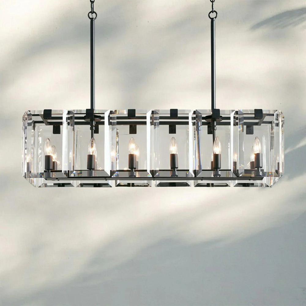 Amaye Rectangular Chandelier 12/16 Light-12 Light-Brass-