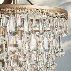 Anabelle Round Chandelier 17''23''H - Arialamps