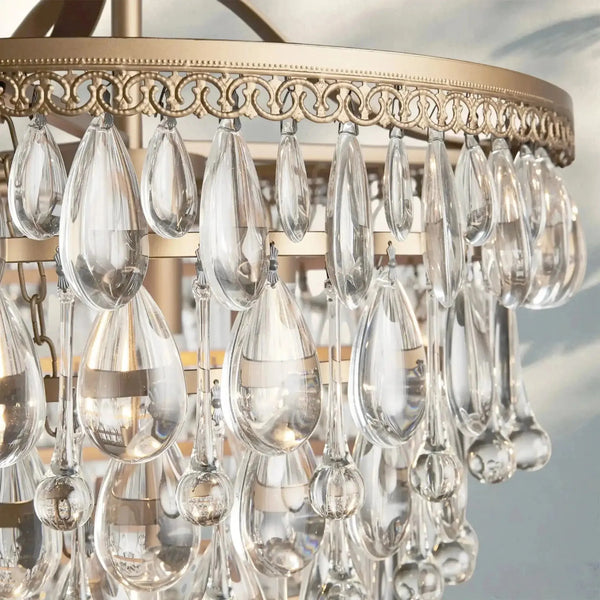 Anabelle Round Chandelier 17''23''H - Arialamps