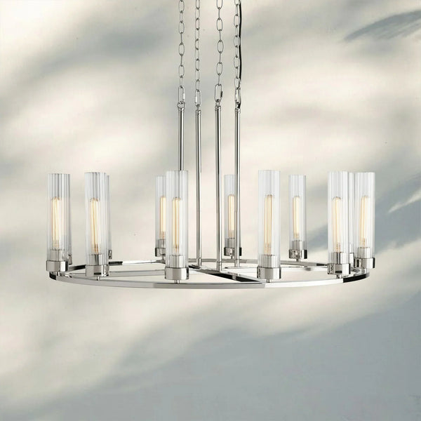 Andreass Round Chandelier 10/12 Light-12-Light-Nickel-