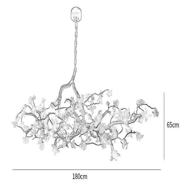 Aosta Branch Chandelier-chandeliers for dining room,chandeliers for stairways,chandeliers for foyer,chandeliers for bedrooms,chandeliers for kitchen,chandeliers for living room-Arialamps