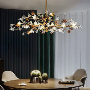 Aosta Brass Branch Chandelier-chandeliers for dining room,chandeliers for stairways,chandeliers for foyer,chandeliers for bedrooms,chandeliers for kitchen,chandeliers for living room-Arialamps