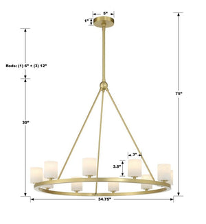 Argona 12 Light Alabaster Chandelier-chandelier for bedroom,chandelier for dining room,chandelier for stairways,chandelier for foyer,chandelier for bathrooms,chandelier for living room-Arialamps