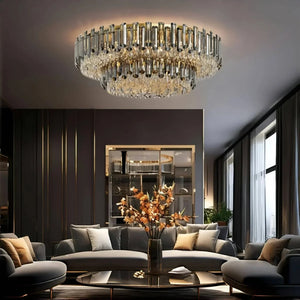 Arina Luxury Round Crystal Chandelier 31" - Arialamps