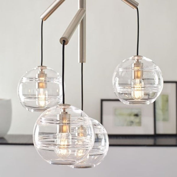 Art Glass Ball Sedona Chandelier - Arialamps