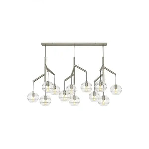 Art Glass Ball Sedona Triple Chandelier - Arialamps