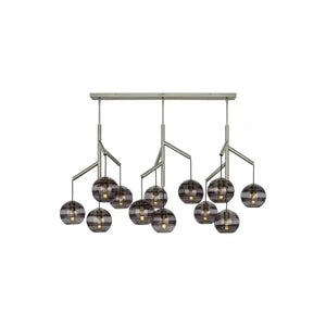 Art Glass Ball Sedona Triple Chandelier - Arialamps