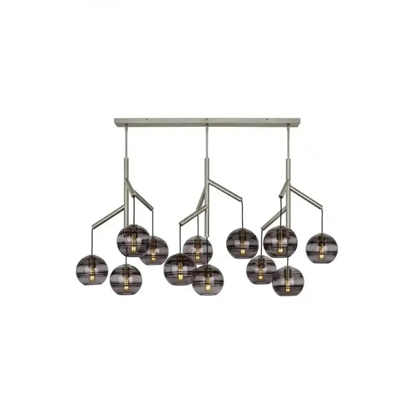 Art Glass Ball Sedona Triple Chandelier - Arialamps