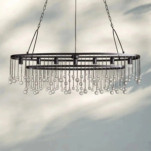 Aubrey 7 Light Oval Chandelier - Arialamps