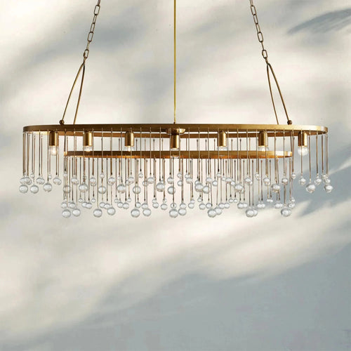 Aubrey 7 Light Oval Chandelier - Arialamps
