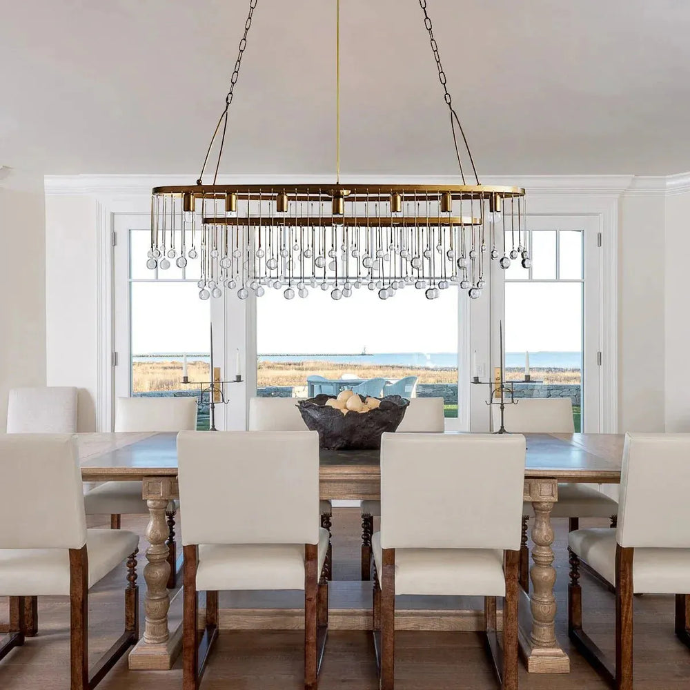 Aubrey 7 Light Oval Chandelier - Arialamps