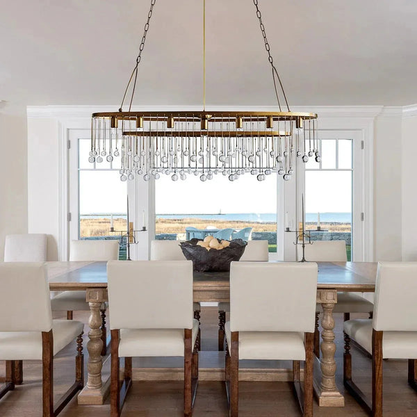 Aubrey 7 Light Oval Chandelier - Arialamps