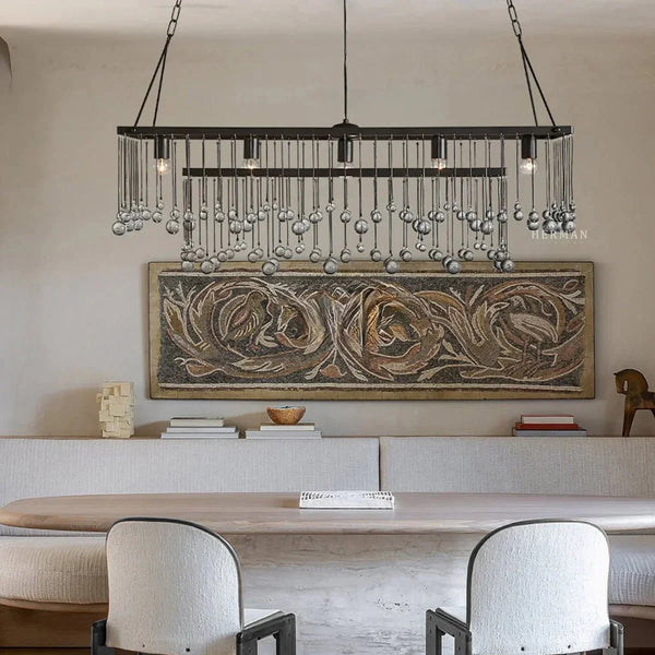 Aubrey Rectangular Chandelier 47''60'' - Arialamps