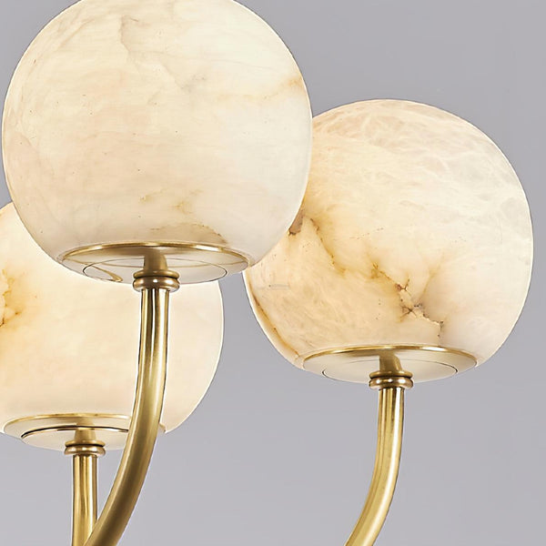 Aurelian Alabaster Globe Chandelier with 6/8/10/12 heads-Arialamps