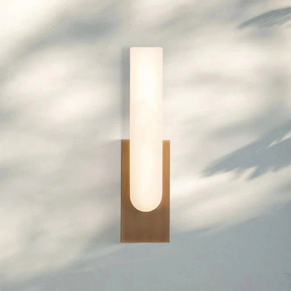 Aurora Alabaster Sconce Elegant LED Stone Lighting - Arialamps