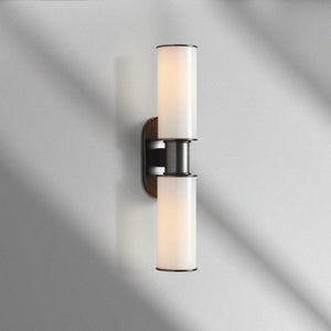 Harlin Modern Milk Glass 2-Light Wall Sconce