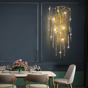 Beathe Light Luxury Crystal Branch Wall Sconce-Wall Sconce-Arialamps