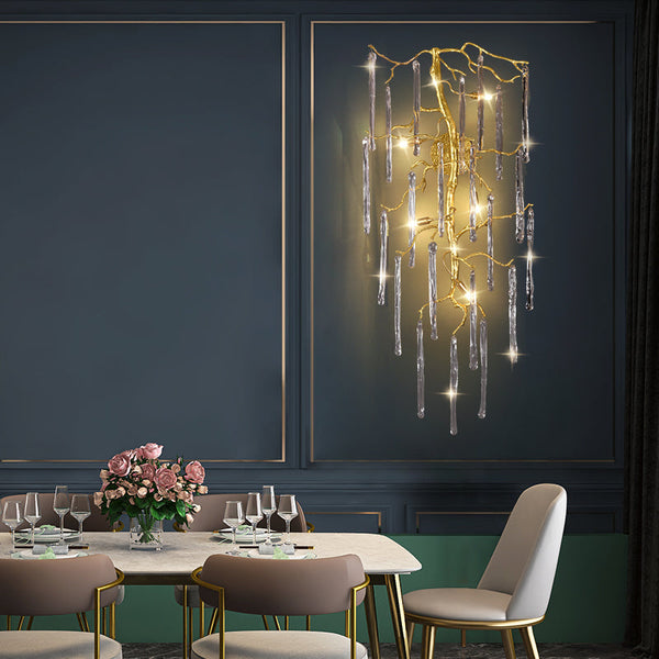 Beathe Light Luxury Crystal Branch Wall Sconce-Wall Sconce-Arialamps