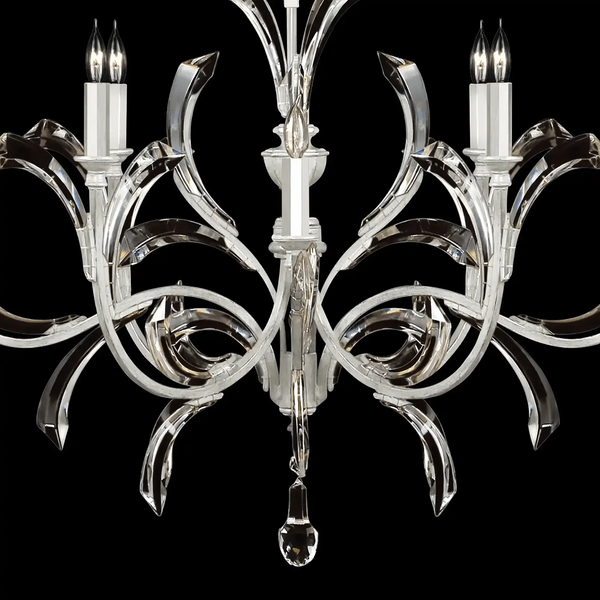 Blush Beveled Arcs 8 - Light Chandelier - Arialamps