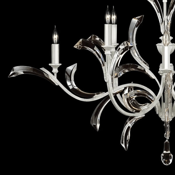 Blush Beveled Arcs 8 - Light Chandelier - Arialamps