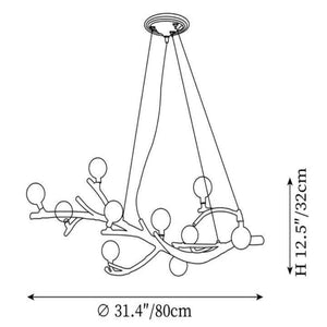 Boho Tree Branch Modern Chandelier-chandeliers for dining room,chandeliers for stairways,chandeliers for foyer,chandeliers for bedrooms,chandeliers for kitchen,chandeliers for living room-Arialamps