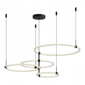 Bruni LED Chandelier Brushed Gold and Black - Arialamps