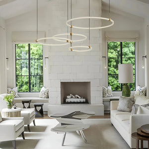 Bruni LED Chandelier Brushed Gold and Black - Arialamps