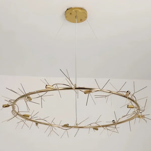 BU Ginkgo Ceramic Circle Chandelier-