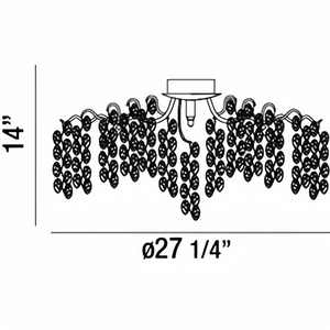 Campobasso 7 Light Flush Mount 27.25"W 14 "H - Arialamps