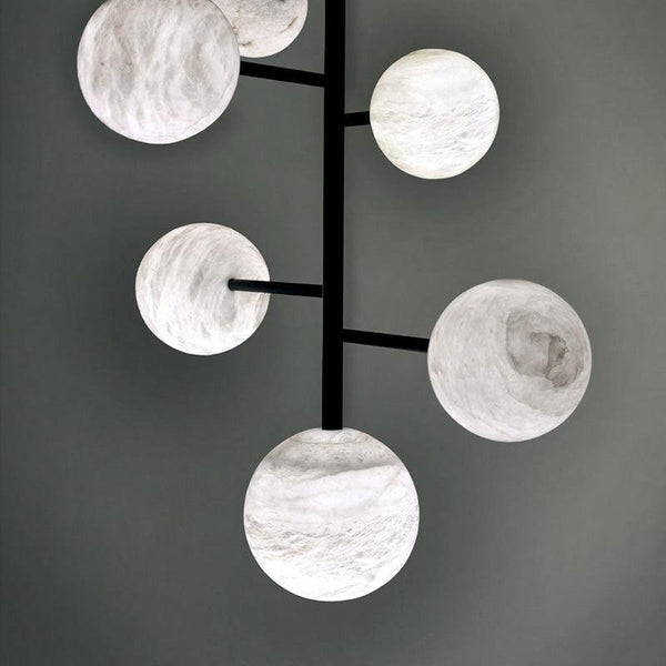 Carol Sphere Delight - Modern Artistic Alabaster Chandelier Light-chandeliers for dining room,chandeliers for stairways,chandeliers for foyer,chandeliers for bedrooms,chandeliers for kitchen,chandeliers for living room-Arialamps