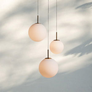 Casens Round Chandelier 20''28''34''43''-3-Light 20''-Matte Opal-