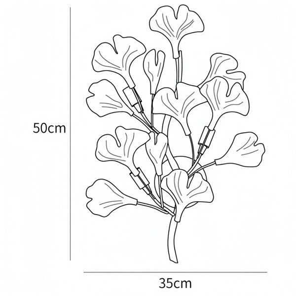 Ceramic Gingko Wall Lamp-