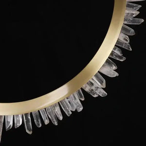 Cervine Modern Rock Crystal Ring Round Chandelier Cluster - Arialamps