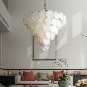 Charlene Marble Multi-Tier Round Chandelier-Chandelier-Arialamps