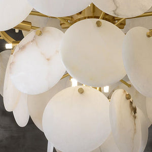 Charlene Marble Multi-Tier Round Chandelier-Chandelier-Arialamps
