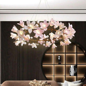 Circular Blossom Chandelier-chandeliers for dining room,chandeliers for stairways,chandeliers for foyer,chandeliers for bedrooms,chandeliers for kitchen,chandeliers for living room-Arialamps