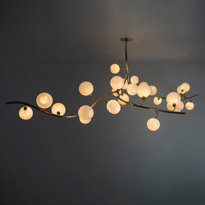 Contemporary Hand-blown Glass Globes Branch Chandelier for Dining Room Living Room and Kitchen Island-Chandeliers-Arialamps