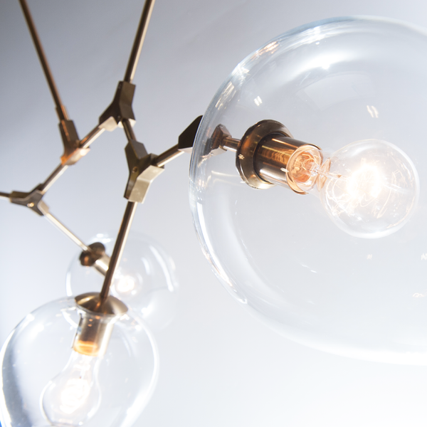 Covington Drop Globe Branching Bubble Chandelier 30''-Chandelier-Arialamps