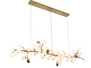 Creative Art Grape Chandelier Pure White Nordic Ring and Linear Design for Living Room or Dining Room-Chandeliers-Arialamps