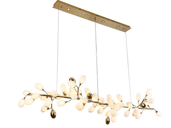 Creative Art Grape Chandelier Pure White Nordic Ring and Linear Design for Living Room or Dining Room-Chandeliers-Arialamps