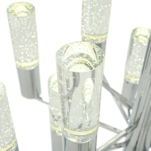 Crystal Cylinders Chandelier 16 Lights Dimmable - Arialamps
