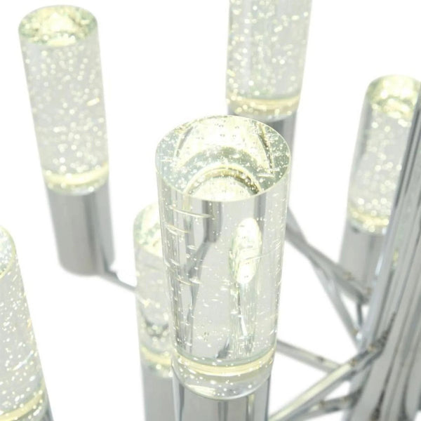 Crystal Cylinders Chandelier 16 Lights Dimmable - Arialamps