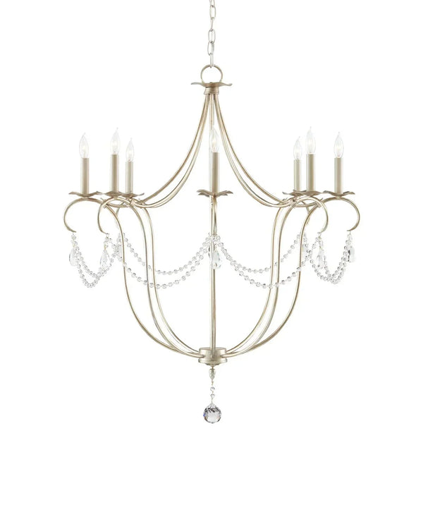 Crystal Lights Large Gold & Silver Chandelier For living room - Arialamps