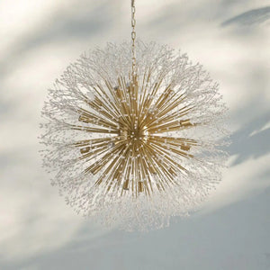 Dandelion Round Chandelier 22''30''43''-Lighting-BRASS-22"-Arialamps