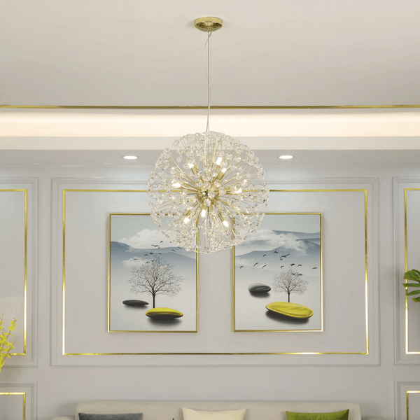 Dandelion Spherical Crystal Pendant Light - Arialamps