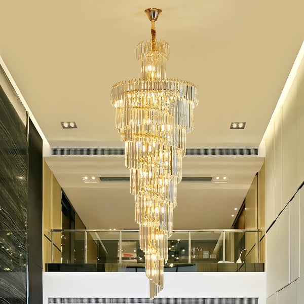 Danilo Multiple Tier Crystal Chandelier - Arialamps